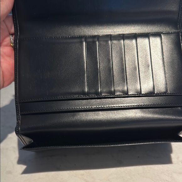 Cartier Black and Gold Leather Clutch - Picture 9 of 12